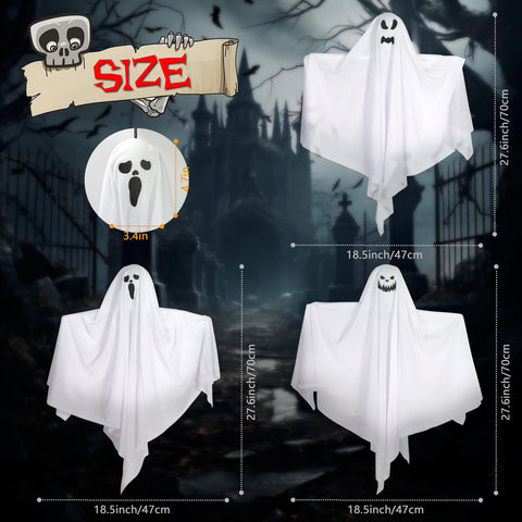 GoosWexmzl close-up of ghost face showing bold eyes and mouth for visibility