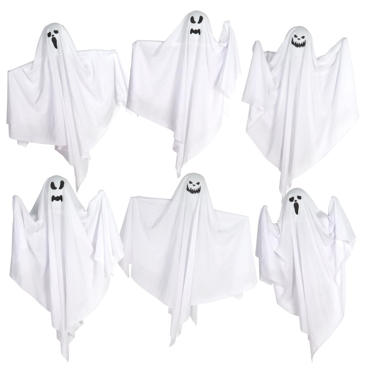 GoosWexmzl six-pack front view showing all hanging ghosts for instant display appeal