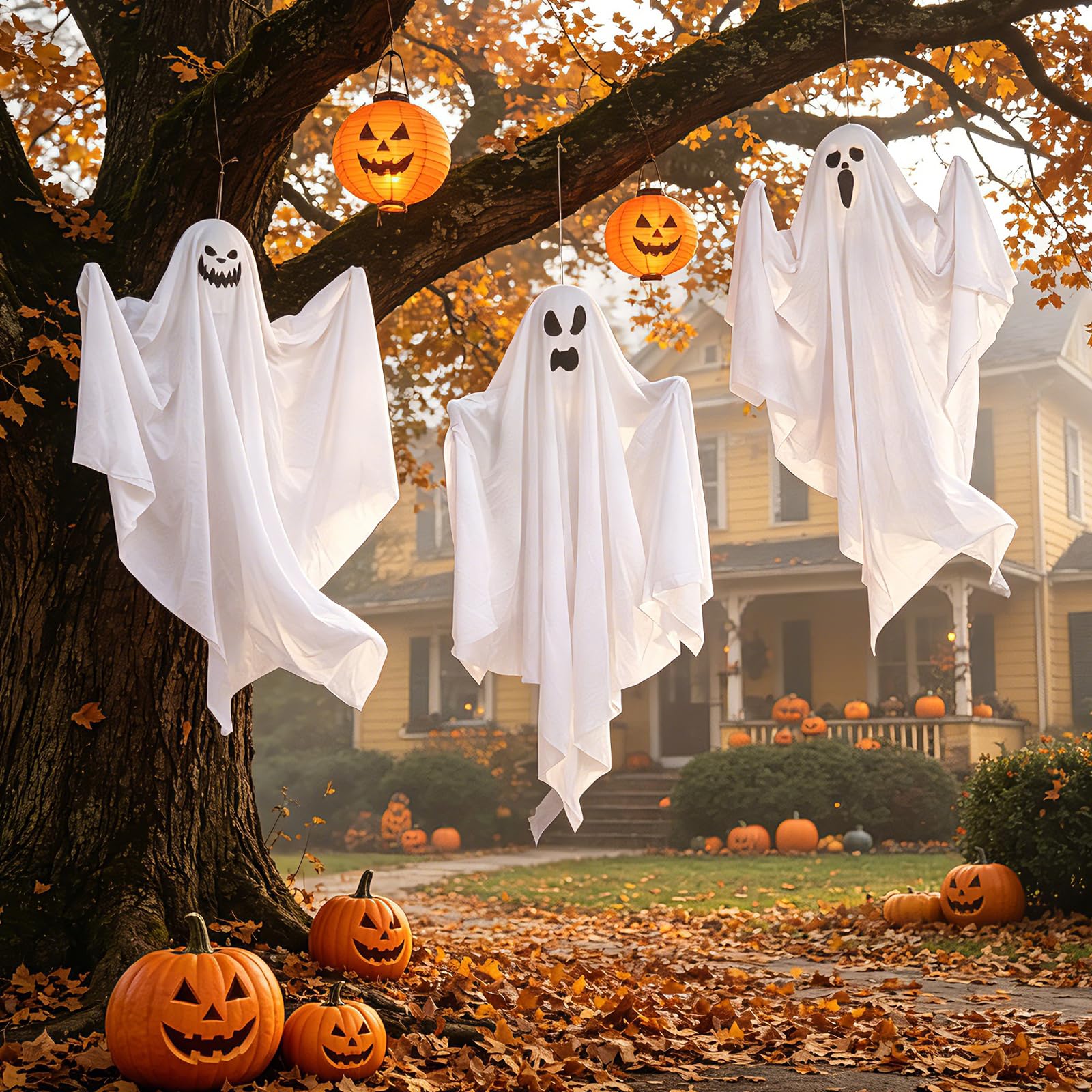 GoosWexmzl hanging on porch illustrating spooky movement and curb appeal