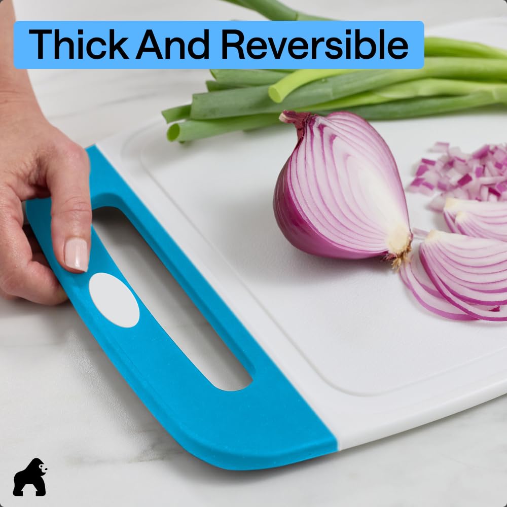 GORILLA GRIP board in use chopping vegetables for efficient meal prep