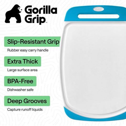 GORILLA GRIP boards side-by-side demonstrating large, medium, and small sizes