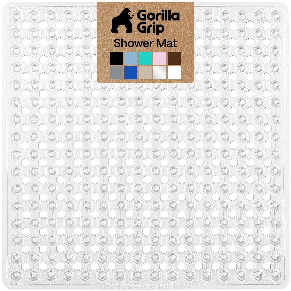 GORILLA GRIP clear mat front view showing full coverage and subtle profile