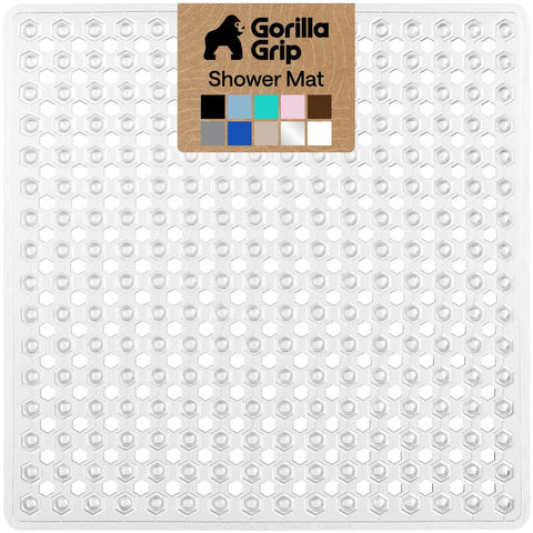 GORILLA GRIP clear mat front view showing full coverage and subtle profile