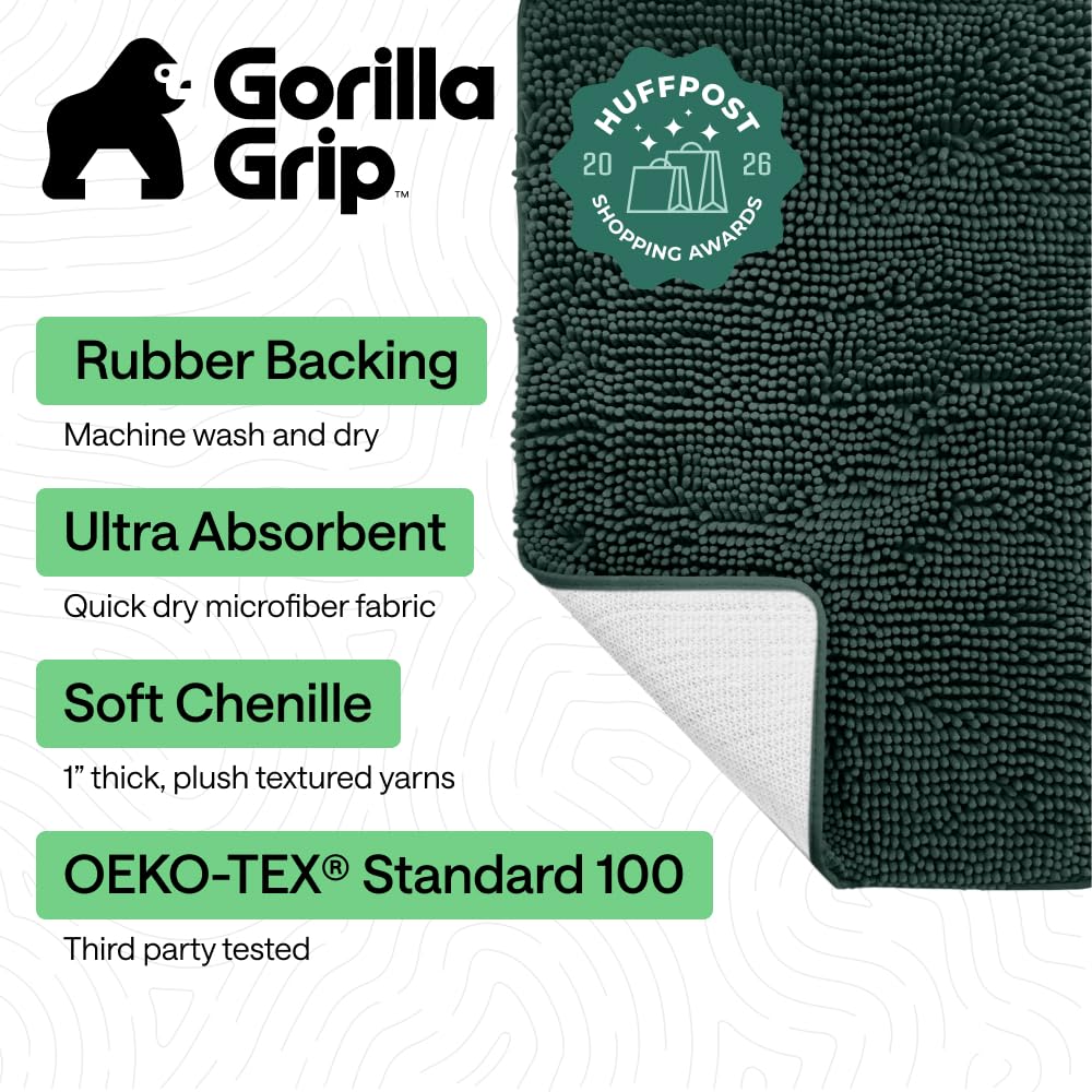 GORILLA GRIP close-up of chenille texture delivering soft absorbent feel