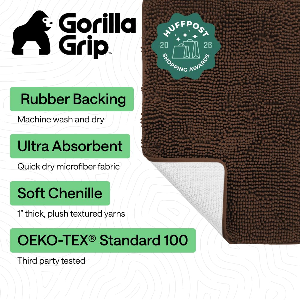 GORILLA GRIP close-up of chenille texture for soft comfort