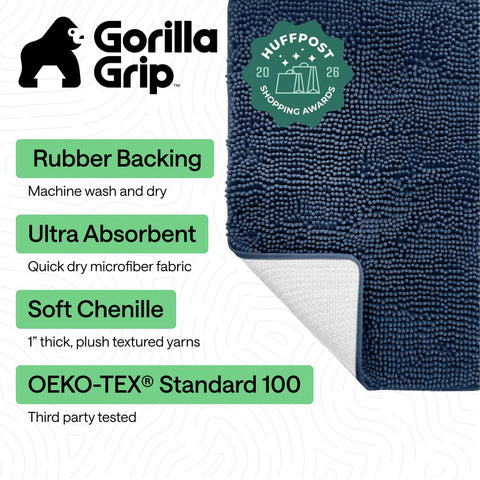 GORILLA GRIP close-up of chenille texture showing plush softness benefit