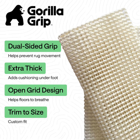 GORILLA GRIP close-up grid texture protecting floors and improving grip