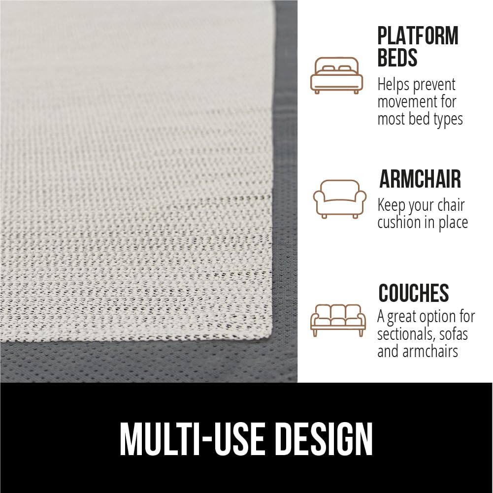 GORILLA GRIP placed under couch cushion preventing movement benefit