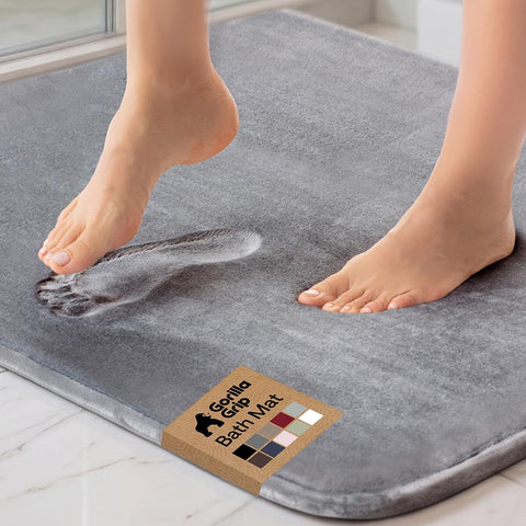 GORILLA GRIP front view showing graphite rug and compact 30x20 size for quick placement
