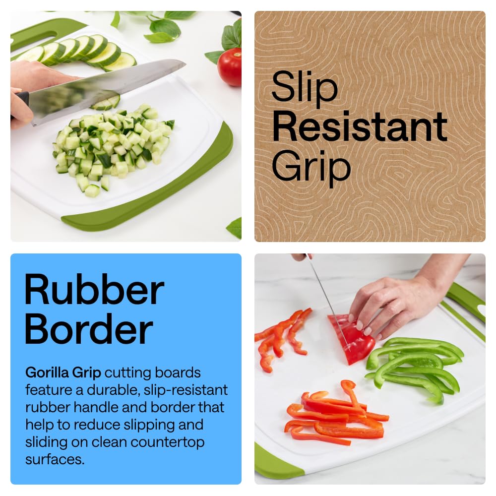 GORILLA GRIP handle and rubber border detail showing secure grip and anti-slip stability