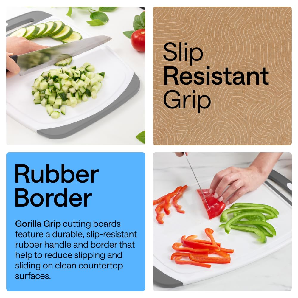 GORILLA GRIP handle and rubber edge detail providing secure non-slip grip