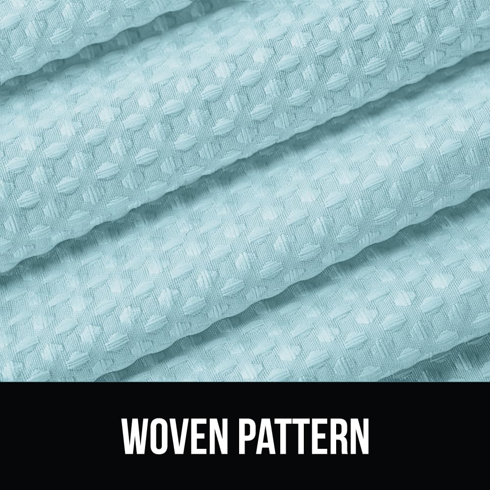GORILLA GRIP full-length curtain hung in bathroom for improved coverage