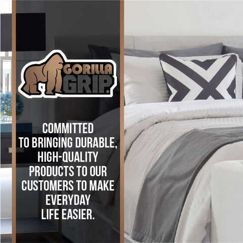 GORILLA GRIP in bedroom showing stable mattress and neater bed appearance benefit
