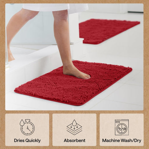 GORILLA GRIP wet-rug in washer illustrating machine-washable durability and easy care