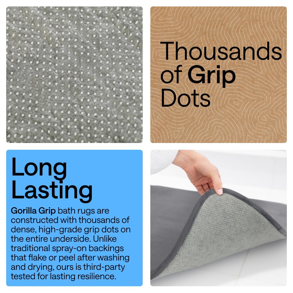 GORILLA GRIP foam cross-section displaying thick memory foam that cushions and supports