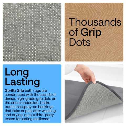 GORILLA GRIP foam cross-section displaying thick memory foam that cushions and supports