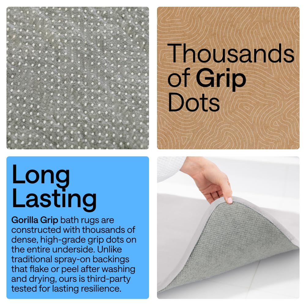 GORILLA GRIP memory foam cross-section illustrating cushioned support benefit