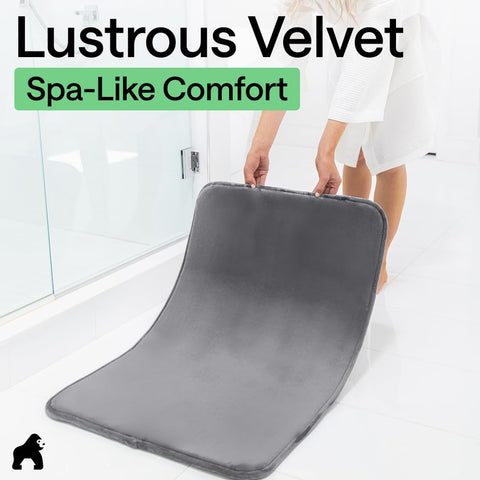 GORILLA GRIP beside shower in lifestyle scene helping keep floors drier and safer