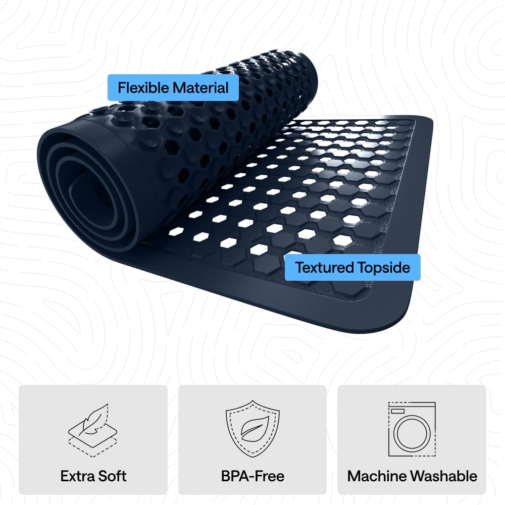 GORILLA GRIP pebble-textured topside providing comfortable non-slip footing