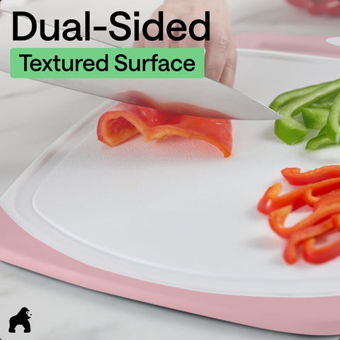 GORILLA GRIP reversible surfaces displayed to emphasize doubled usable area