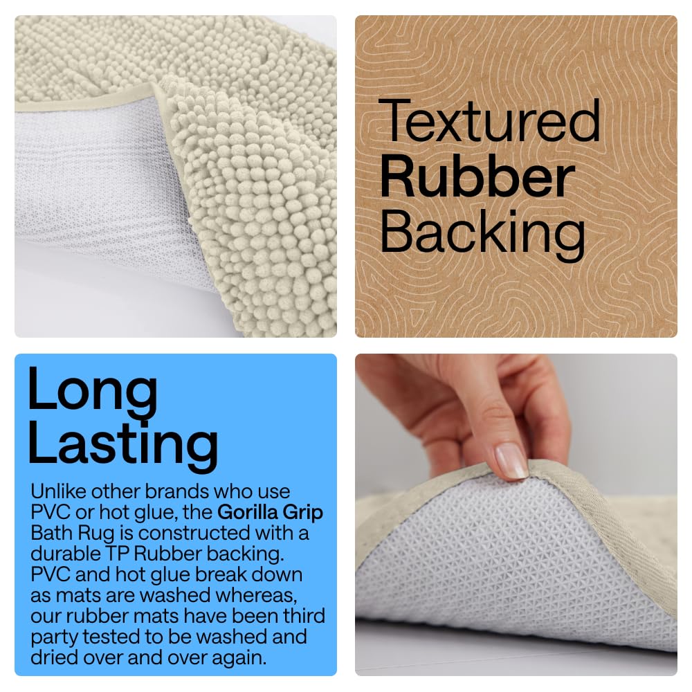 GORILLA GRIP textured TP rubber backing visible with strong floor grip benefit