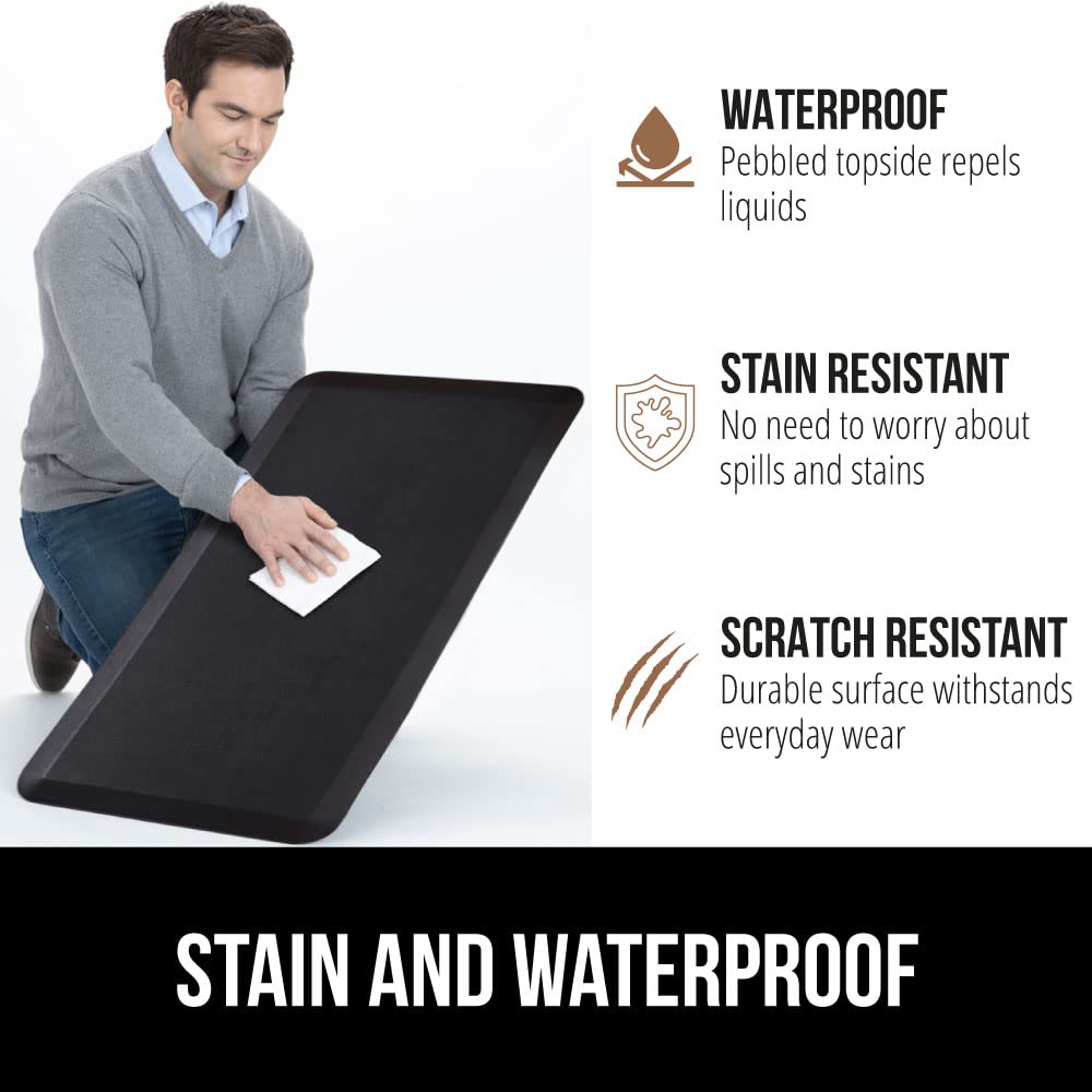 GORILLA GRIP view of SB rubber backing illustrating non-slip, tear-resistant benefit