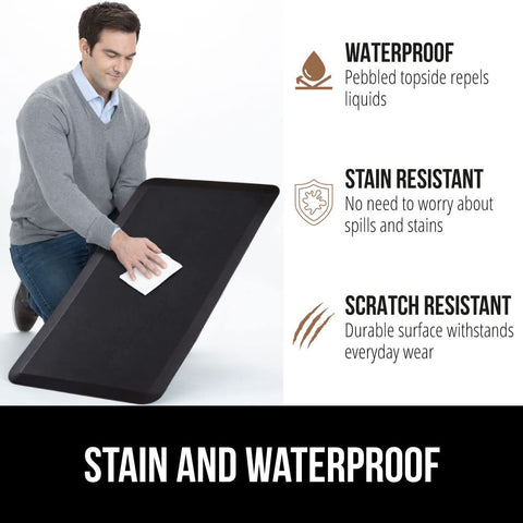 GORILLA GRIP view of SB rubber backing illustrating non-slip, tear-resistant benefit