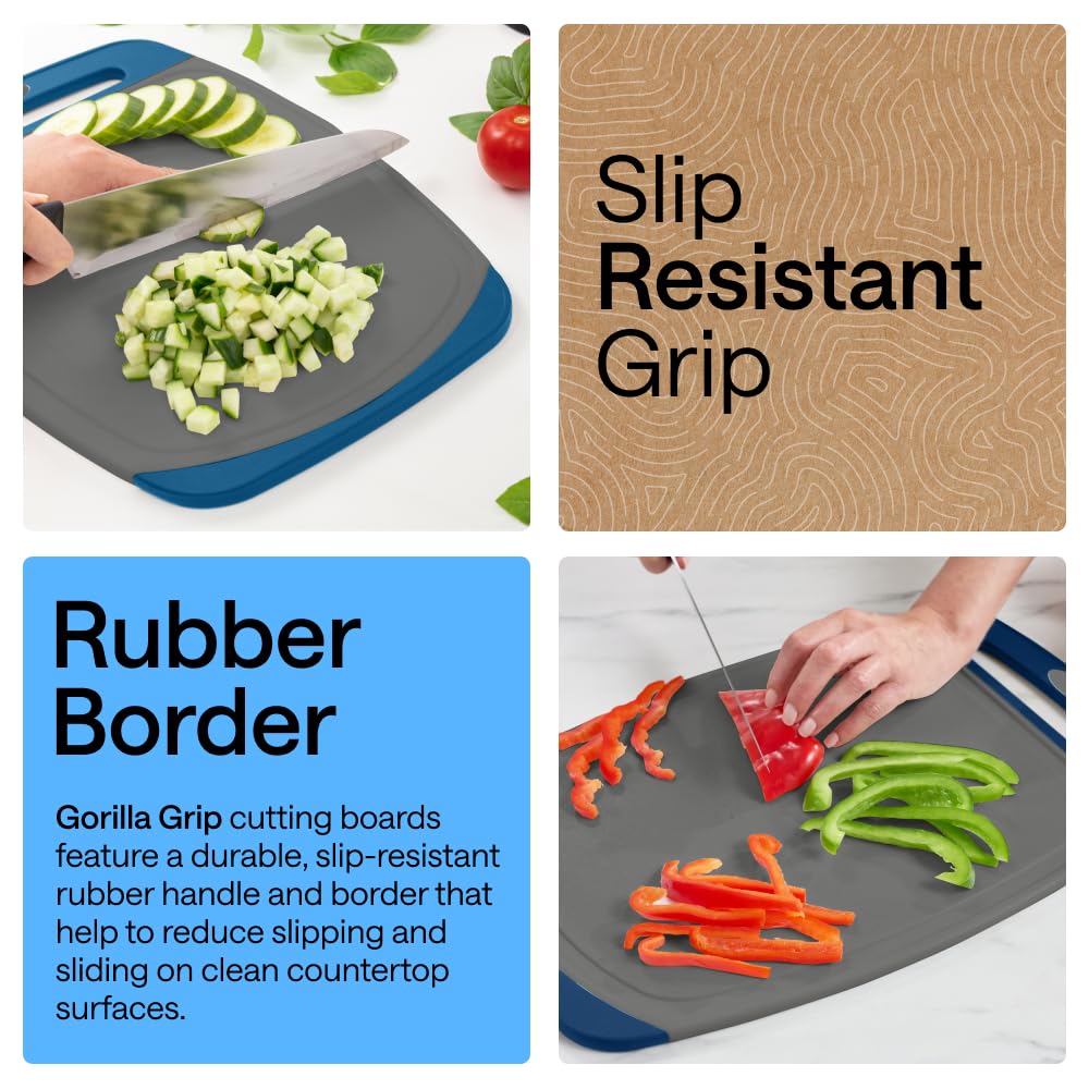 GORILLA GRIP rubber border detail preventing slips and protecting countertops benefit
