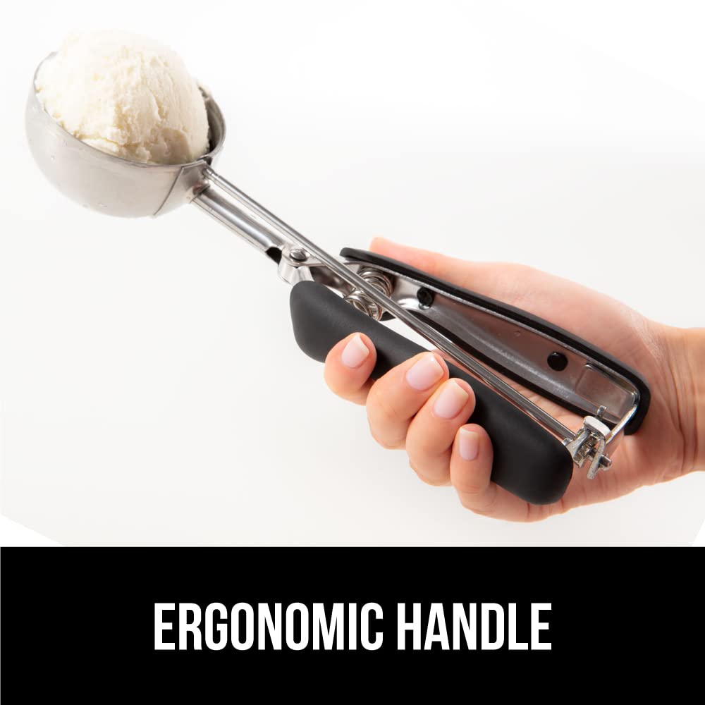 GORILLA GRIP scooping cookie dough into a tray for faster baking prep