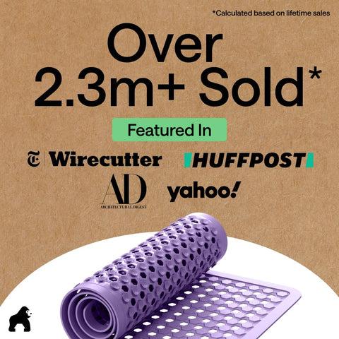 GORILLA GRIP next to ruler showing 35x16 size for proper scale fit