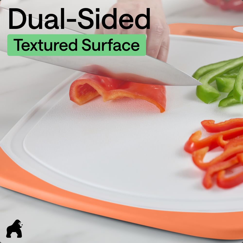 GORILLA GRIP small board chopping herbs to show compact prep utility