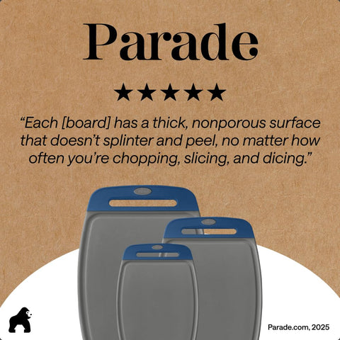 GORILLA GRIP three boards nested stacked compactly for tidy storage and space-saving benefit