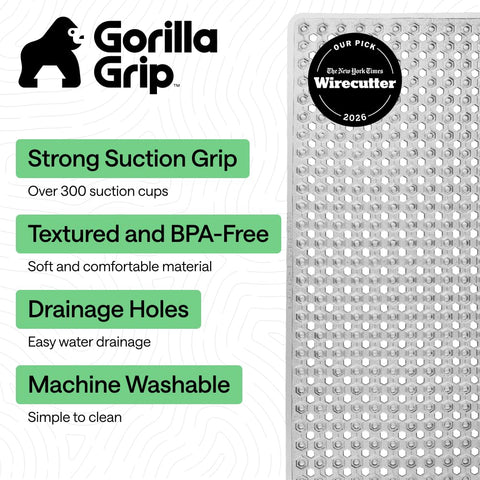 GORILLA GRIP close-up of pebble-textured topside providing gentle, non-slip comfort