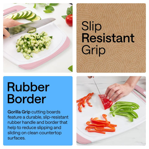 GORILLA GRIP detailed look at deep juice groove capturing liquids and reducing mess