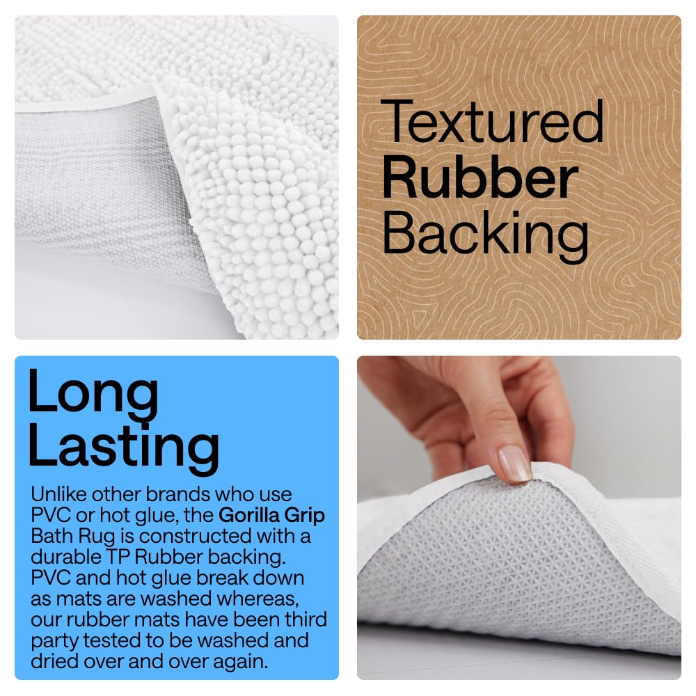 GORILLA GRIP textured TP rubber backing shown for slip resistance