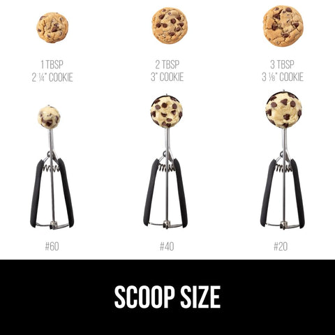 GORILLA GRIP three scoop sizes side-by-side for consistent portion control