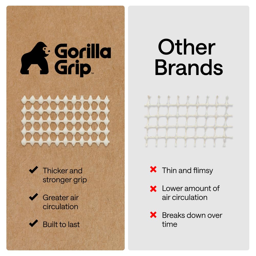 GORILLA GRIP under rug in living room preventing sliding and bunching