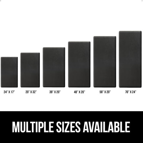 GORILLA GRIP mat placed under a standing desk showing ergonomic support for remote work