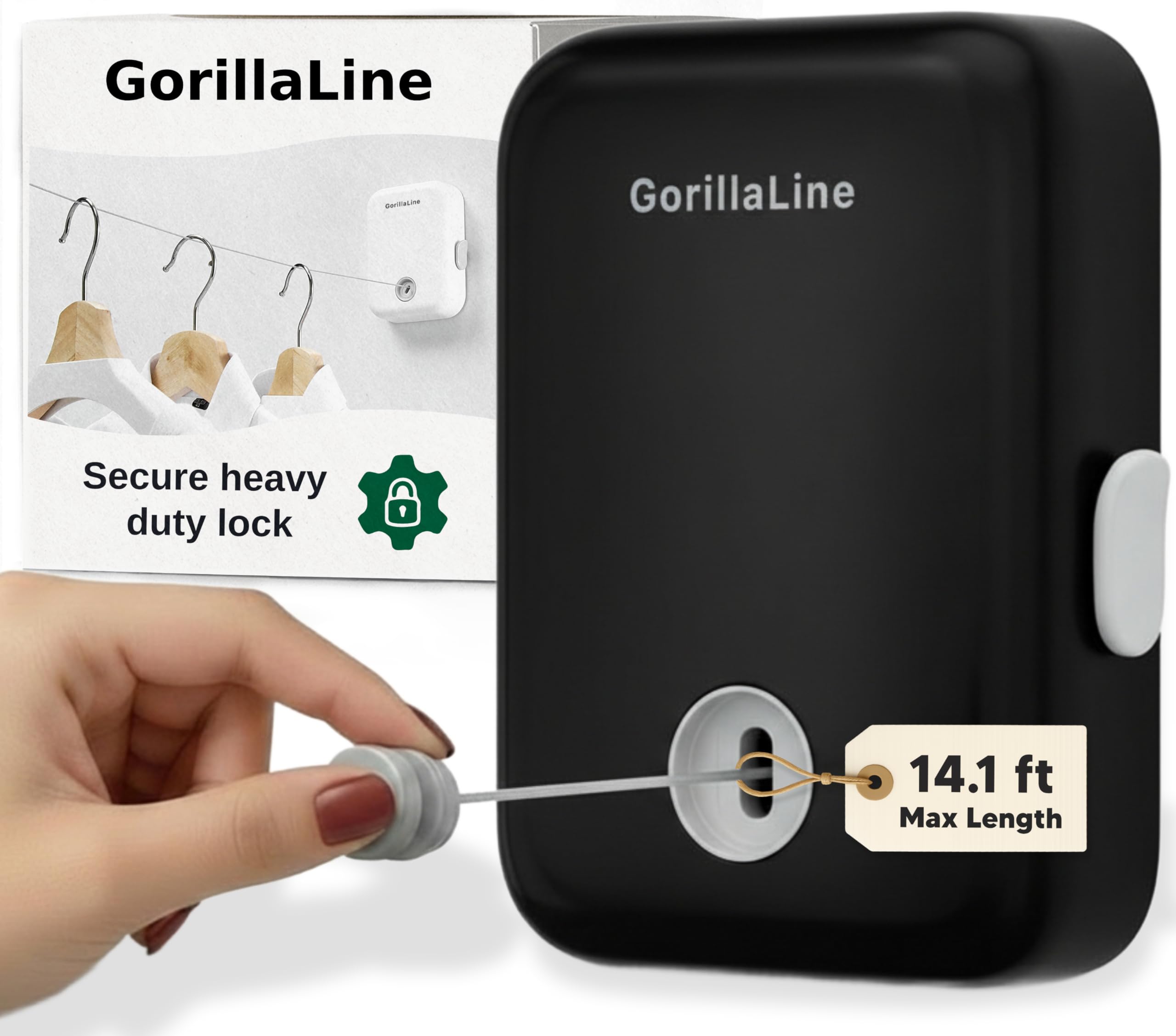 GorillaLine front-mounted unit closed, tidy space and modern look