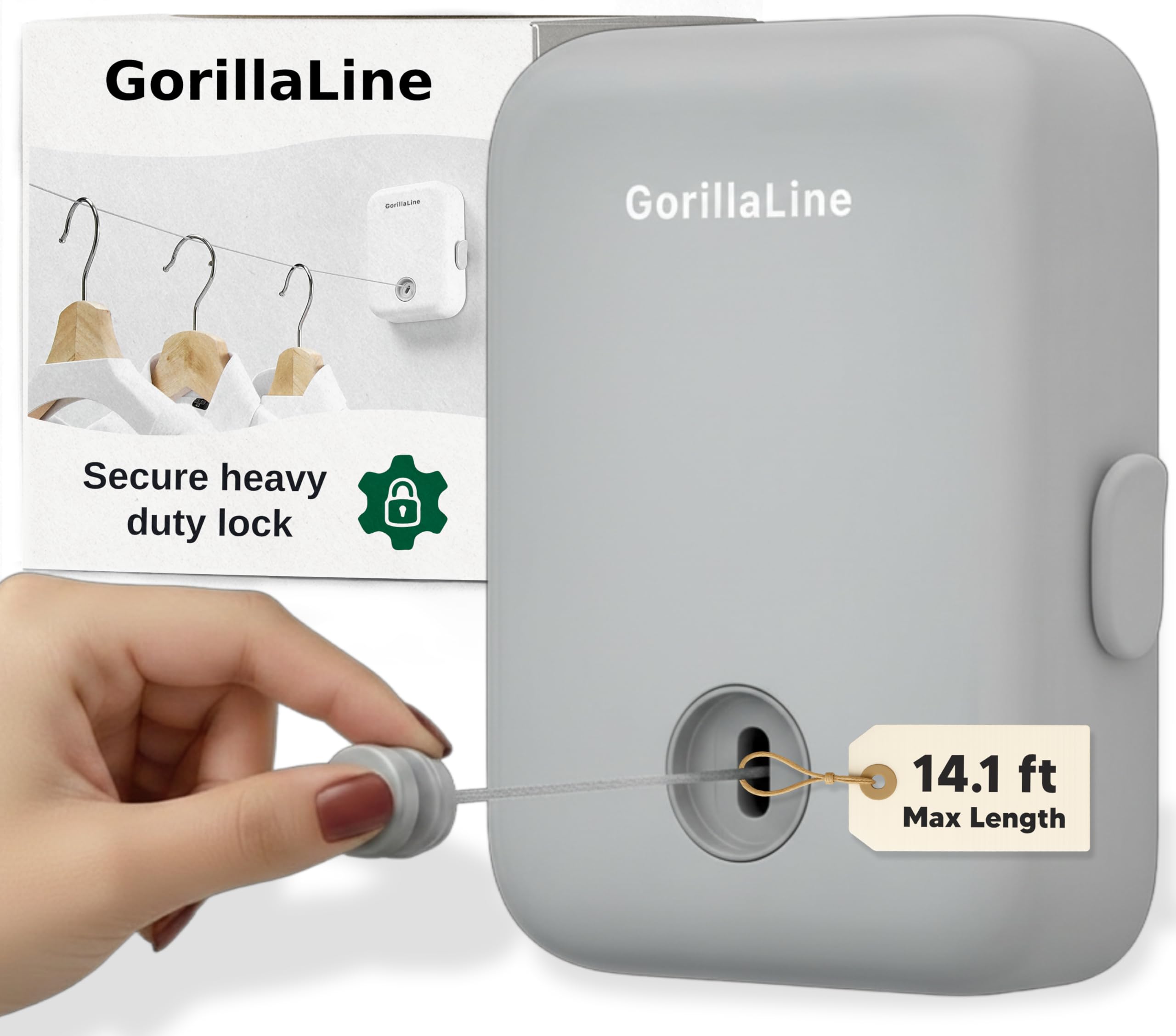 GorillaLine front unit mounted on wall showing compact design and convenience