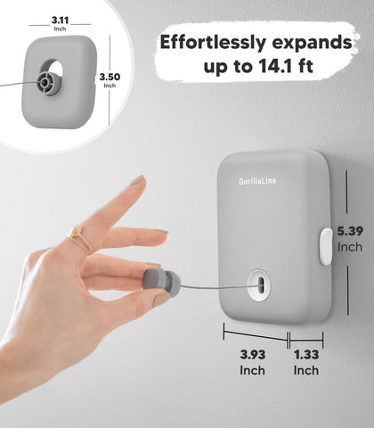 GorillaLine installed in bathroom drying delicates and maximizing small spaces