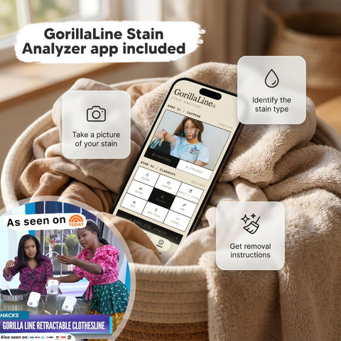 GorillaLine fully retracted to hide line for tidy minimalist look benefit