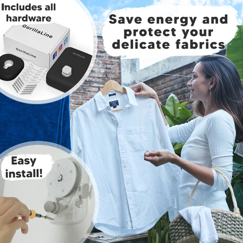 GorillaLine included wall bracket and hardware, easy install and secure mount