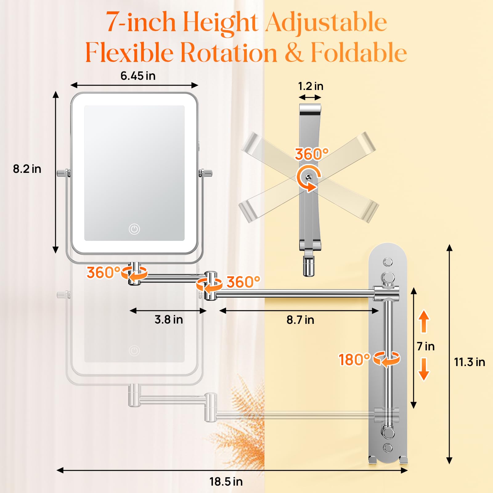 Gospire close-up of 10X magnifier for precise grooming and clearer detail
