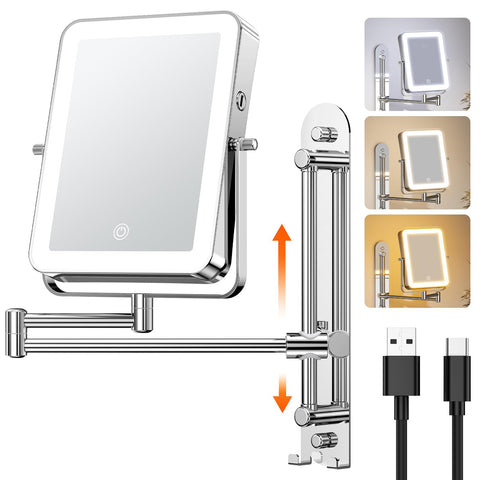 Gospire front view of wall mirror showing sleek design and space-saving benefit