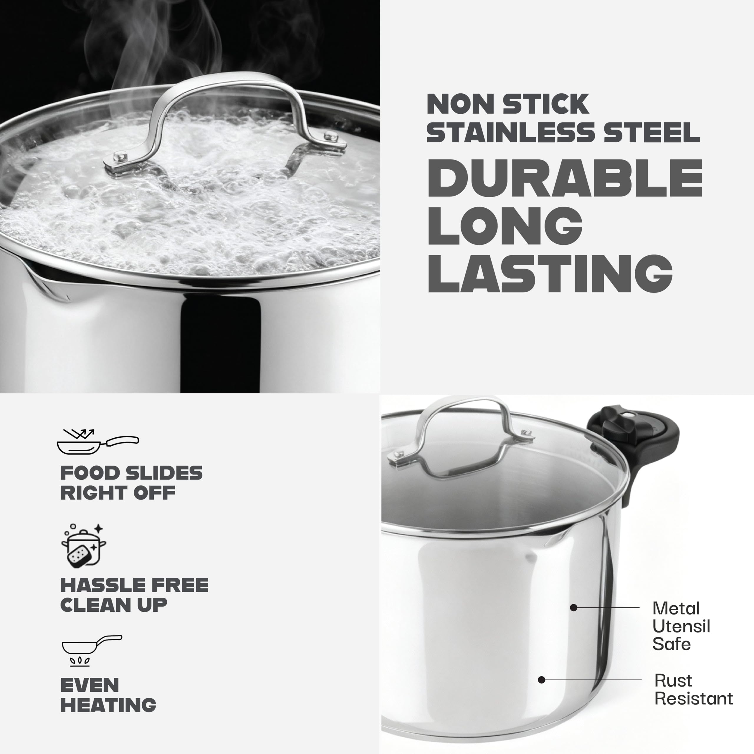 GOTHAM STEEL full pot filled with cooked pasta ready to serve, ideal for family meals