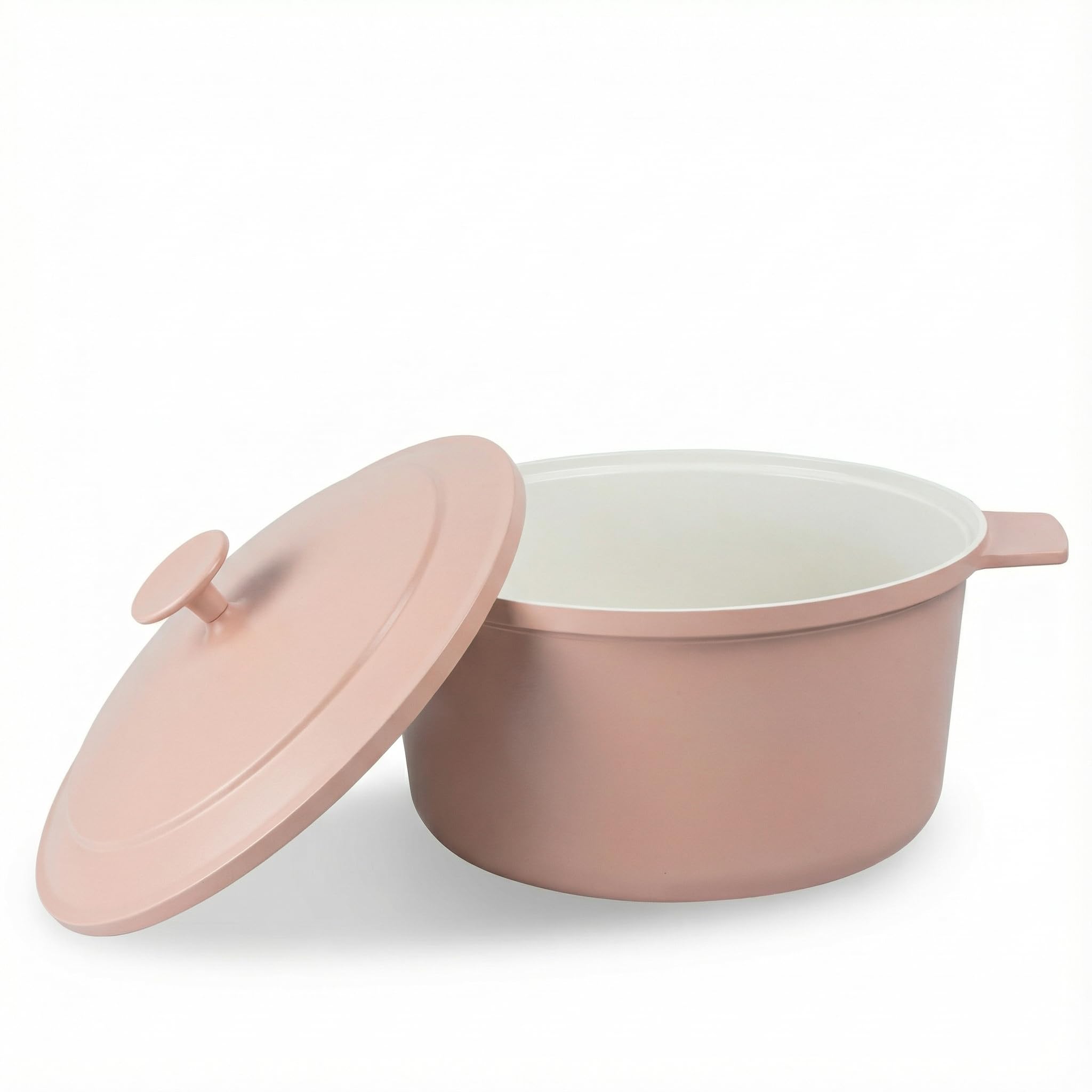 GOTHAM STEEL front view of pink Dutch oven showing compact design and versatile use