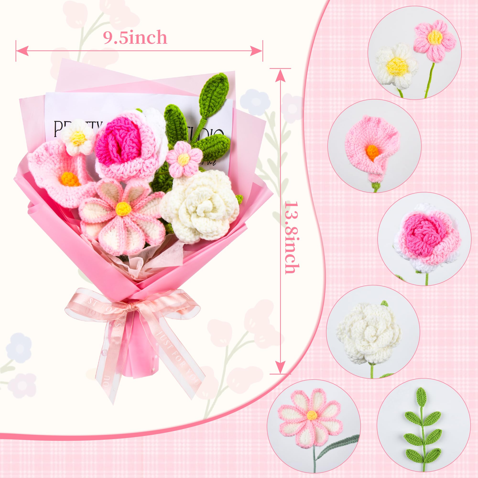 Gouraml bouquet held in hand showing scale and portable gift convenience