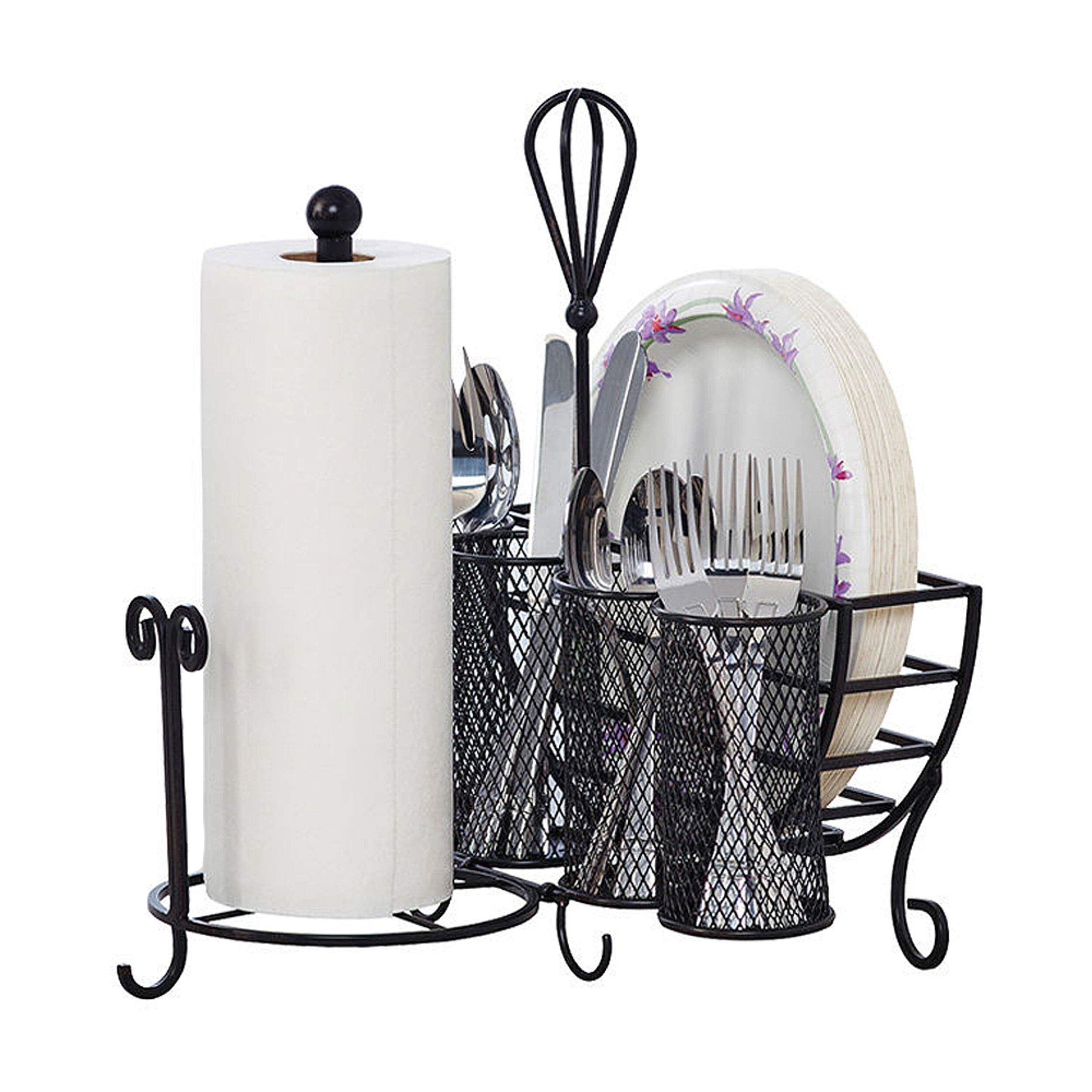 Mikasa caddy on picnic table with utensils for effortless outdoor entertaining
