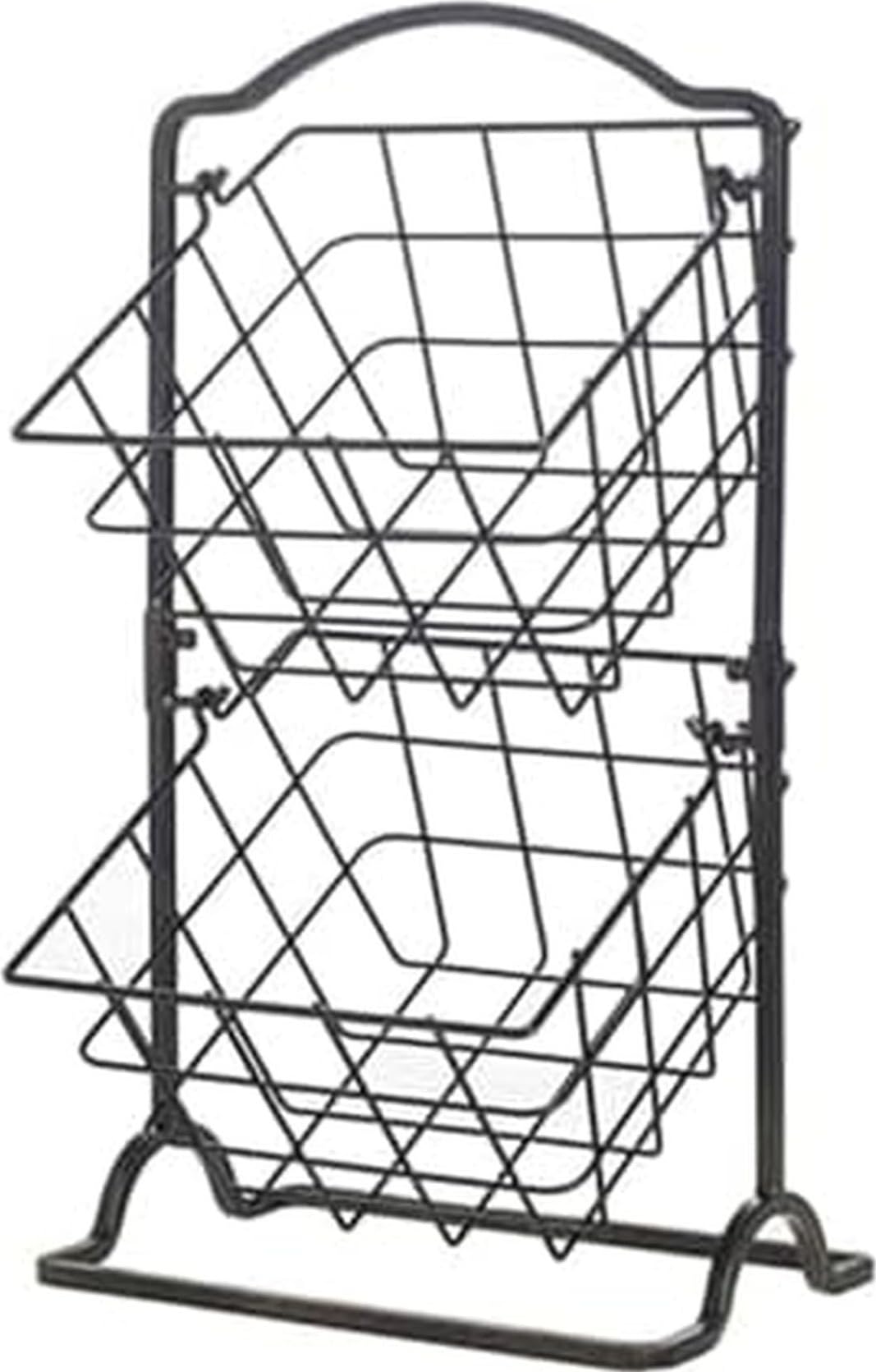 Gourmet Basics by Mikasa front view showing two-tier storage and space-saving benefit